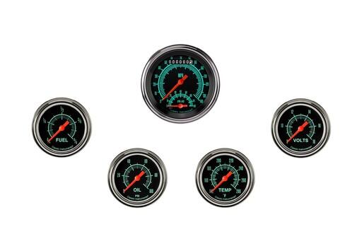 G-stock 5 mätarset Ultimate Speedometer med 4 full-sweepmätare