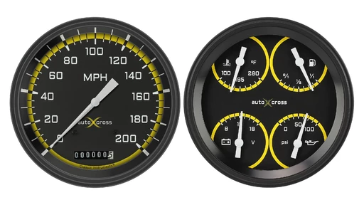 AutoCross Gul 4 5/8" Hastighetsmätare & Quad