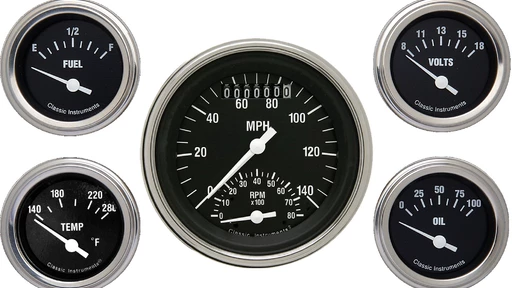 Hot Rod Series 3 3/8" Ultimate Speedo 2 1/8" 4 mätare