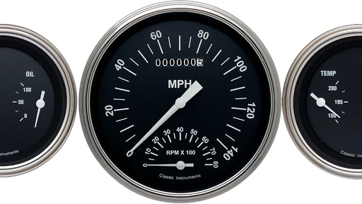 Hot Rod Series 4 5/8"Speedtachular Speedo/Tachometer &2