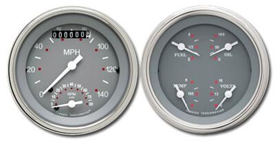 Silver Grey Series​ 3 3/8" Ultimate Speedometer & Quad