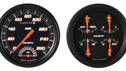 Velocity Black 4 5/8" Ultimate Speedometer & Quad